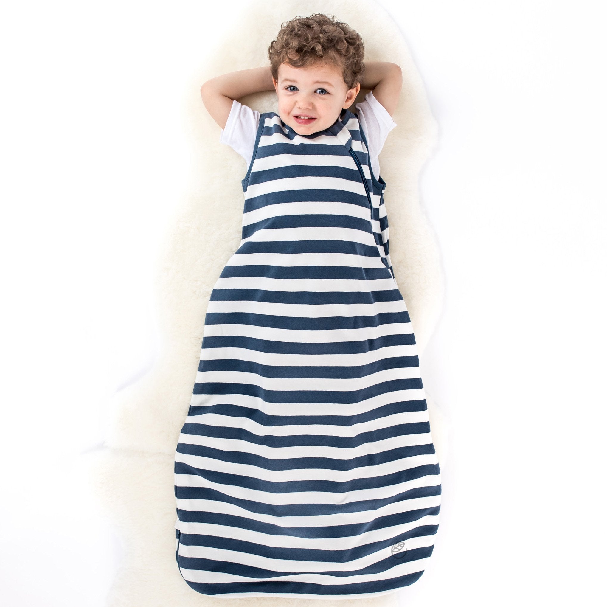 Ecolino Organic Cotton Baby Sleep Sack - Soft & Breathable Sleeping Bag for Infants & Toddlers - Deep Blue - Perfect for Nursery, Travel & Safe Sleep