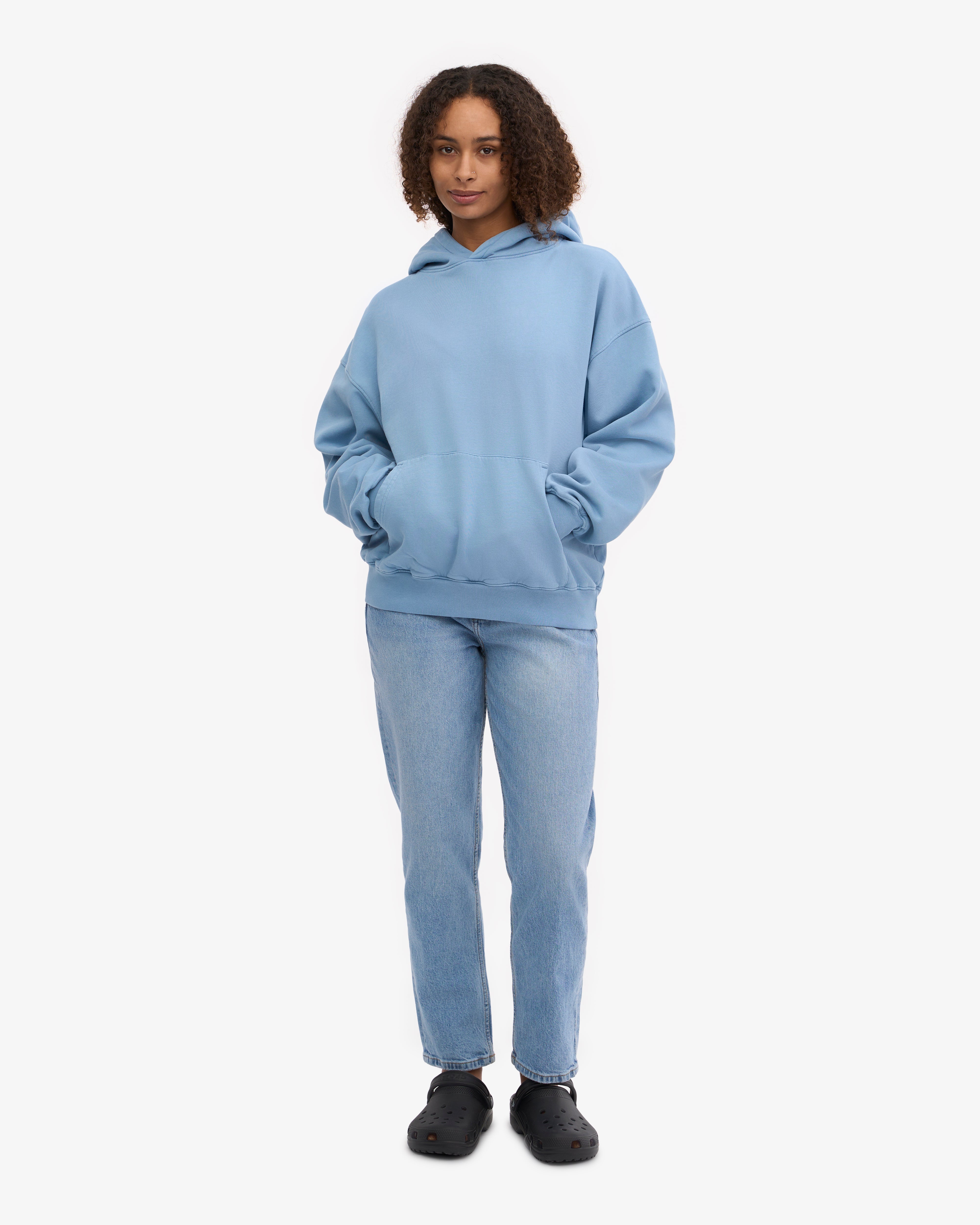 Organic Oversized Hoodie - Seaside Blue - Cozy & Comfortable Pullover for Men & Women - Perfect for Casual Wear, Lounging & Outdoor Activities