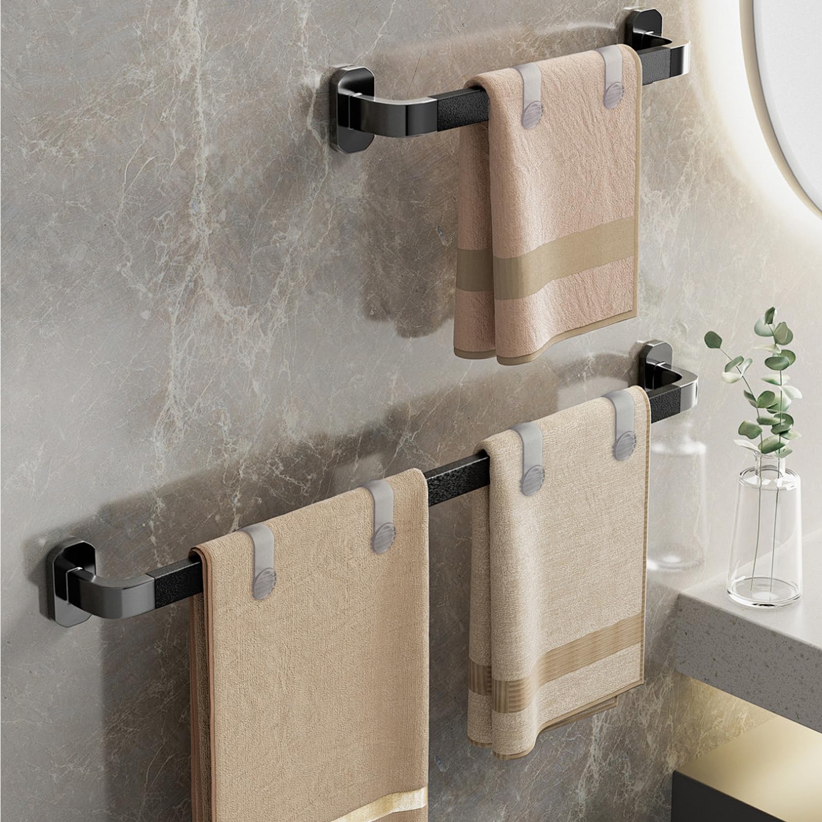 16Pcs Transparent Towel Clips - Strong Grip Kitchen & Bathroom Towel Clamps for Chairs, Rods, Clothing - Perfect for Organizing & Securing Towels in Home, Gym, or Salon
