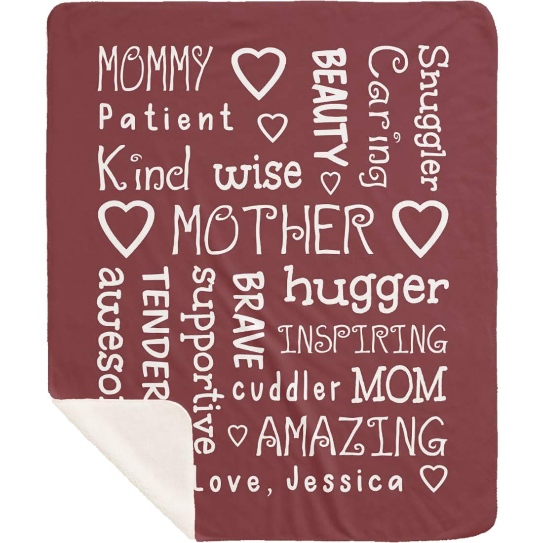 Custom Personalized Blanket for Mom from Daughter & Son - Mothers Day Gift with Kids Names - 'To My Mom We Love You' Sherpa Throw Blanket 60