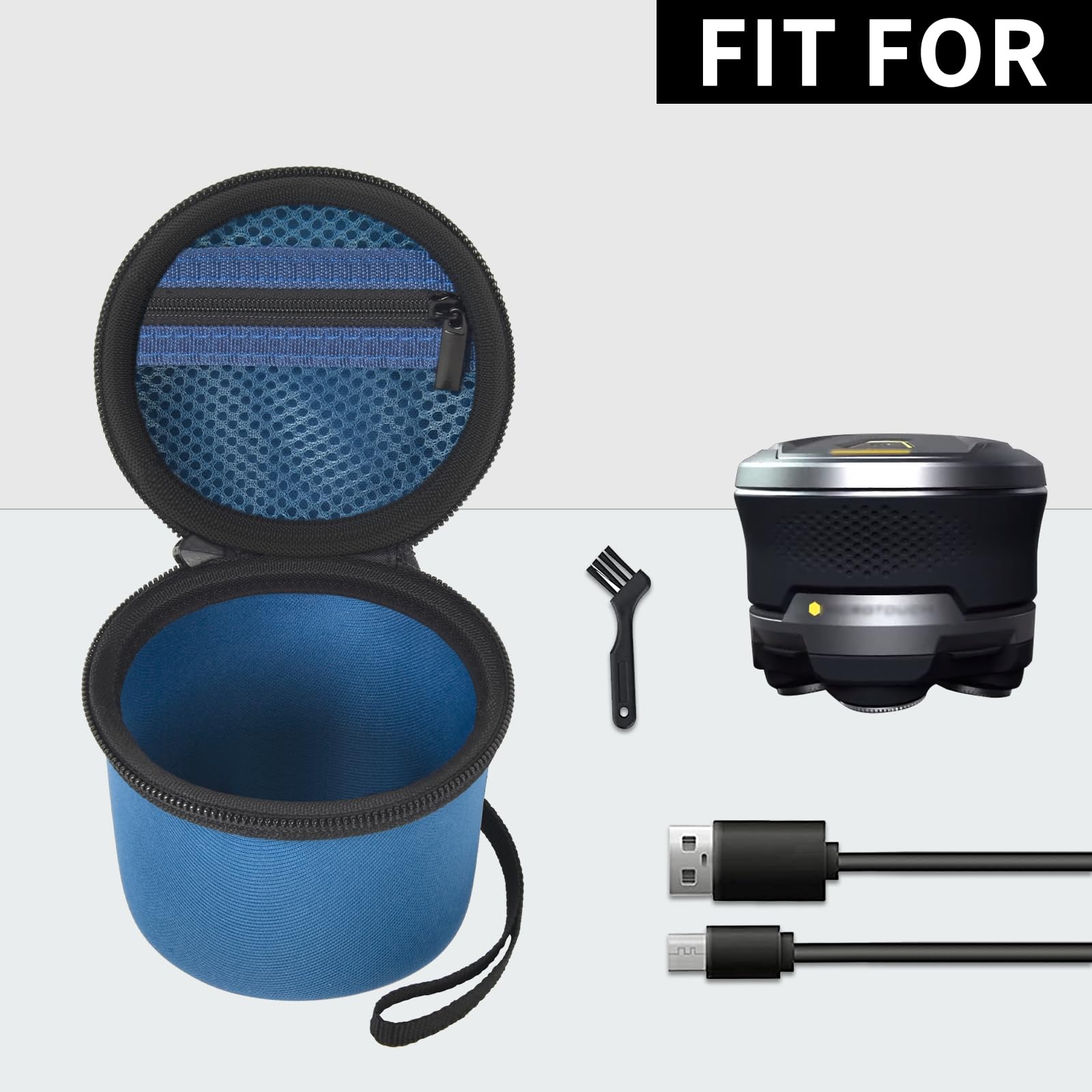 Premium Travel Shaver Case - Universal Fit for Wyklaus, Microtouch, SOLIMPIA, Tustaw & Redbreak Titanium Men's Electric Razors | Durable Grooming Kit Storage Box (Blue) | Perfect for Travel, Gym & Daily Shaving Organization