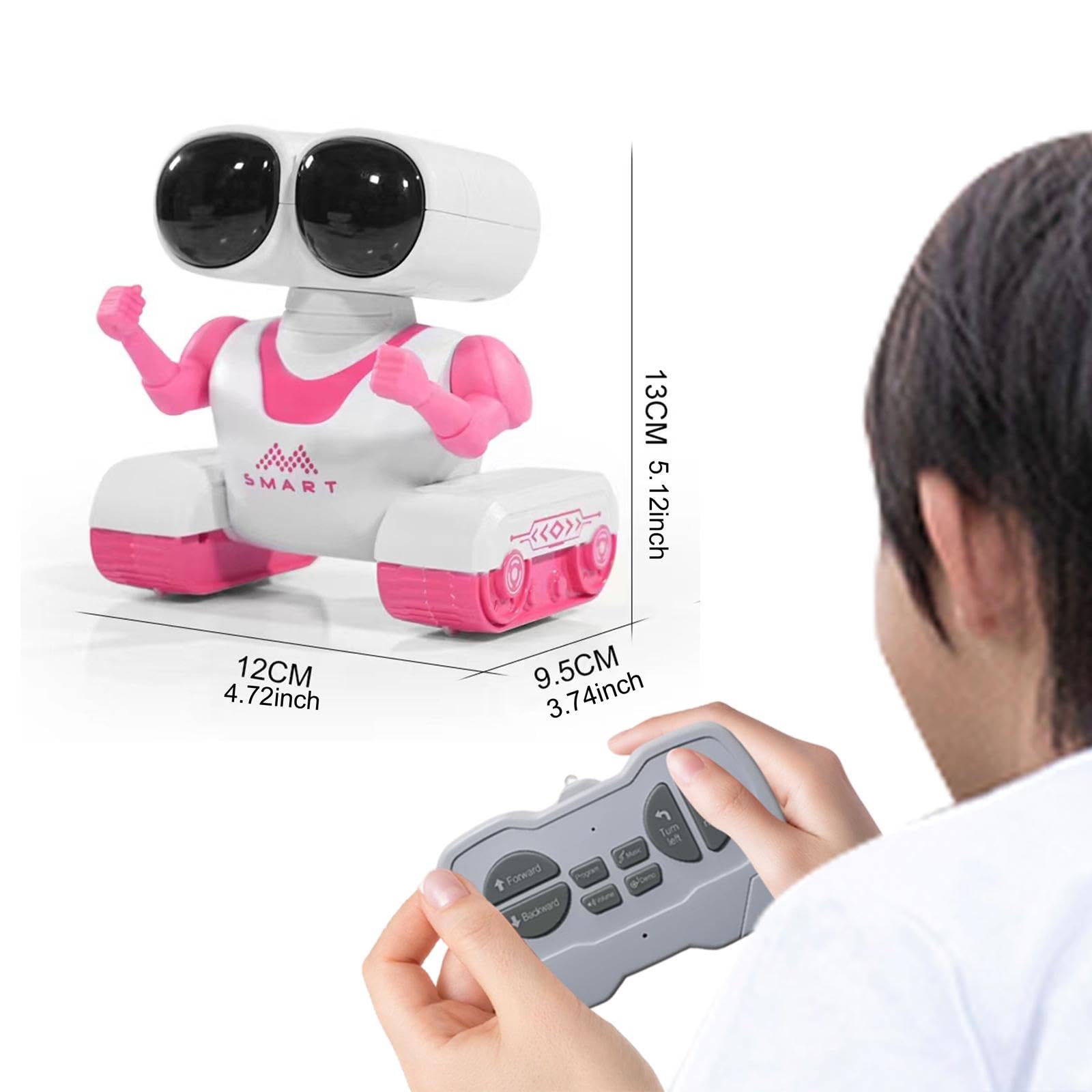 Remote Control Robot Toy with LED Lights & Music - Interactive STEM Learning Toy for Boys & Girls Ages 3-6 (Pink) | Birthday Gift, Educational Playtime & Indoor Fun