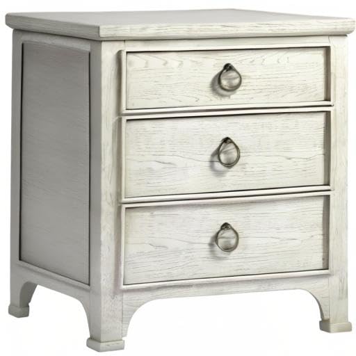 Coastal Living Furniture Escape 3-Drawer Nightstand in Sandbar Gray Finish - Perfect for Beach House, Bedroom, Guest Room & Vacation Home Decor