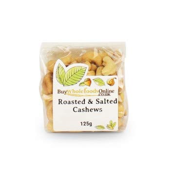 Organic Whole Cashew Nuts - Roasted & Salted, 125g | Premium Quality Snacks for Healthy Eating, Parties & Gifts | Non-GMO, Gluten-Free Nut Treats