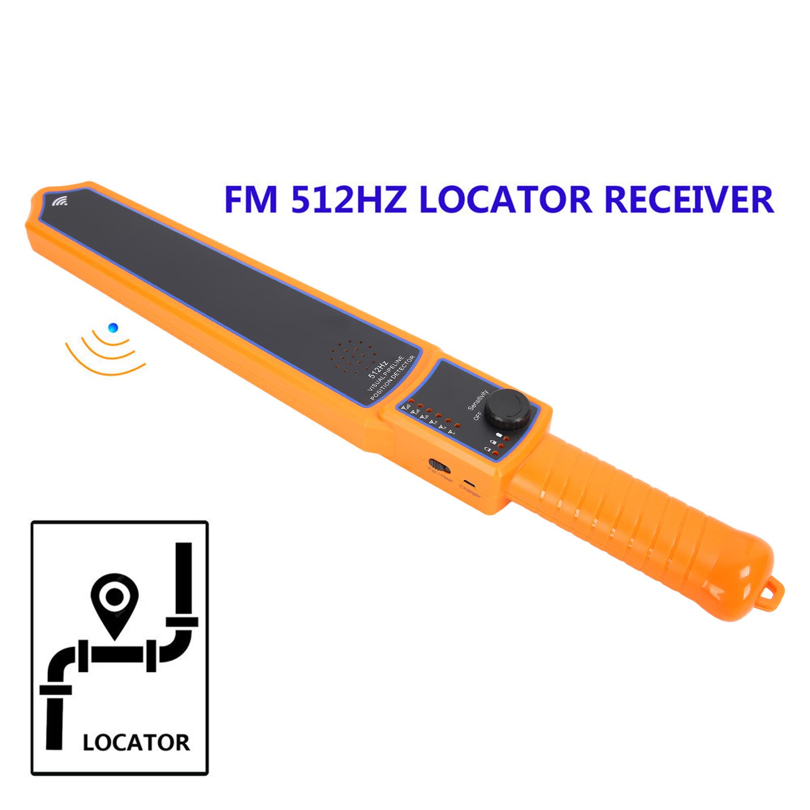 Hilitand 512Hz Sewer Camera Receiver - 16.5ft Waterproof Pipe Inspection Camera with Underground Locator | Plumbing Drain Snake for Pipeline Inspection | Perfect for Home Repairs, Commercial Maintenance & Industrial Pipe Diagnostics