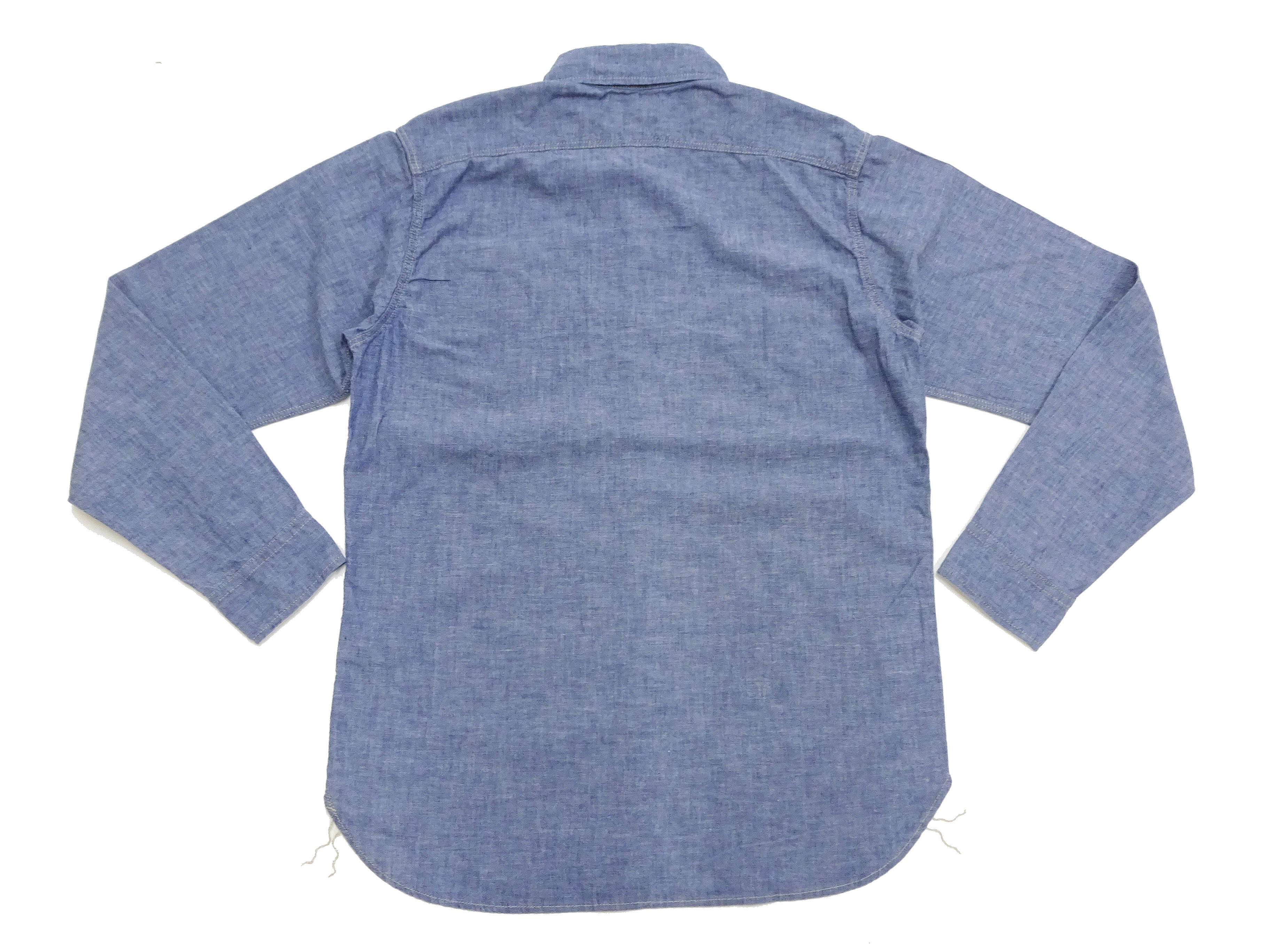 TOYS McCOY Men's Steve McQueen Blue Chambray Work Shirt - Long Sleeve Button Up Casual & Office Wear - TMS2407 | Perfect for Vintage Style Outfits, Date Nights and Business Casual Occasions