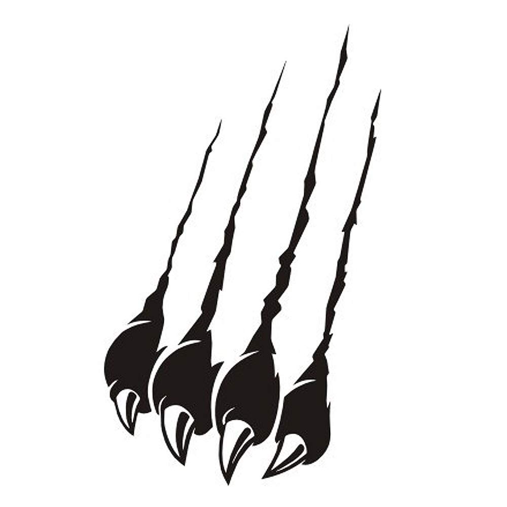 Bear Claw Wall Decals - Peel and Stick Removable Vinyl Wall Art for Kids Room, Nursery, Car & Motorcycle Decor - Self-Adhesive Mural Stickers (7.1 x 11.8 Inches) - Perfect for Themed Bedrooms, Playrooms & Vehicle Customization
