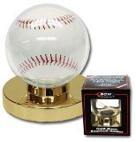 36 Pack Baseball Holder Display Case with Gold Base - Premium Baseball Card Protectors for Collectors, Sports Memorabilia Storage & Gift Packaging