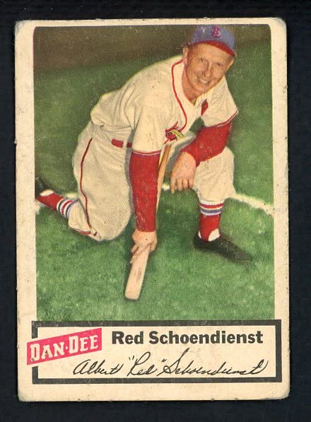 1954 Dan Dee Red Schoendienst St. Louis Cardinals Baseball Card GD-VG/VG #431167 - Vintage Collectible for Sports Memorabilia & Card Show Display