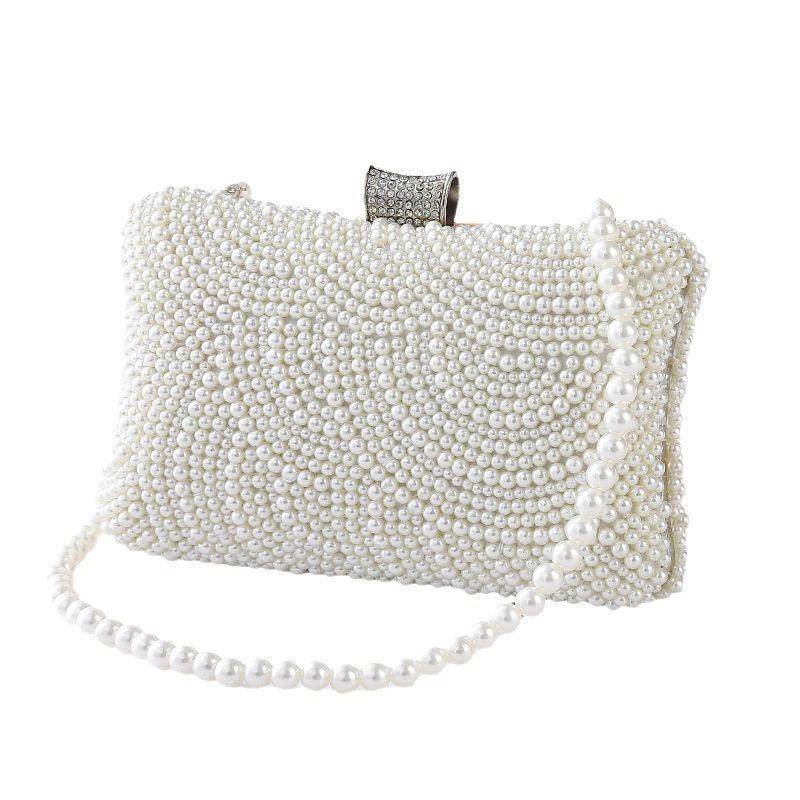 Elegant Pearl Clutch Bag for Women - Perfect for Evening Parties, Weddings & Special Occasions | Stylish Handheld Purse for Prom, Dinner & Formal Events