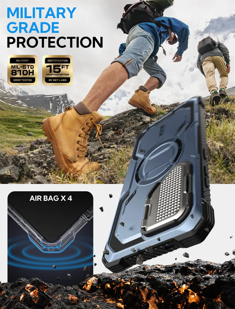 Galaxy S25 Ultra Case - BLASON Armorbox Full Body Protective Cover with Military-Grade Drop Protection | Perfect for Outdoor Adventures, Travel & Daily Use