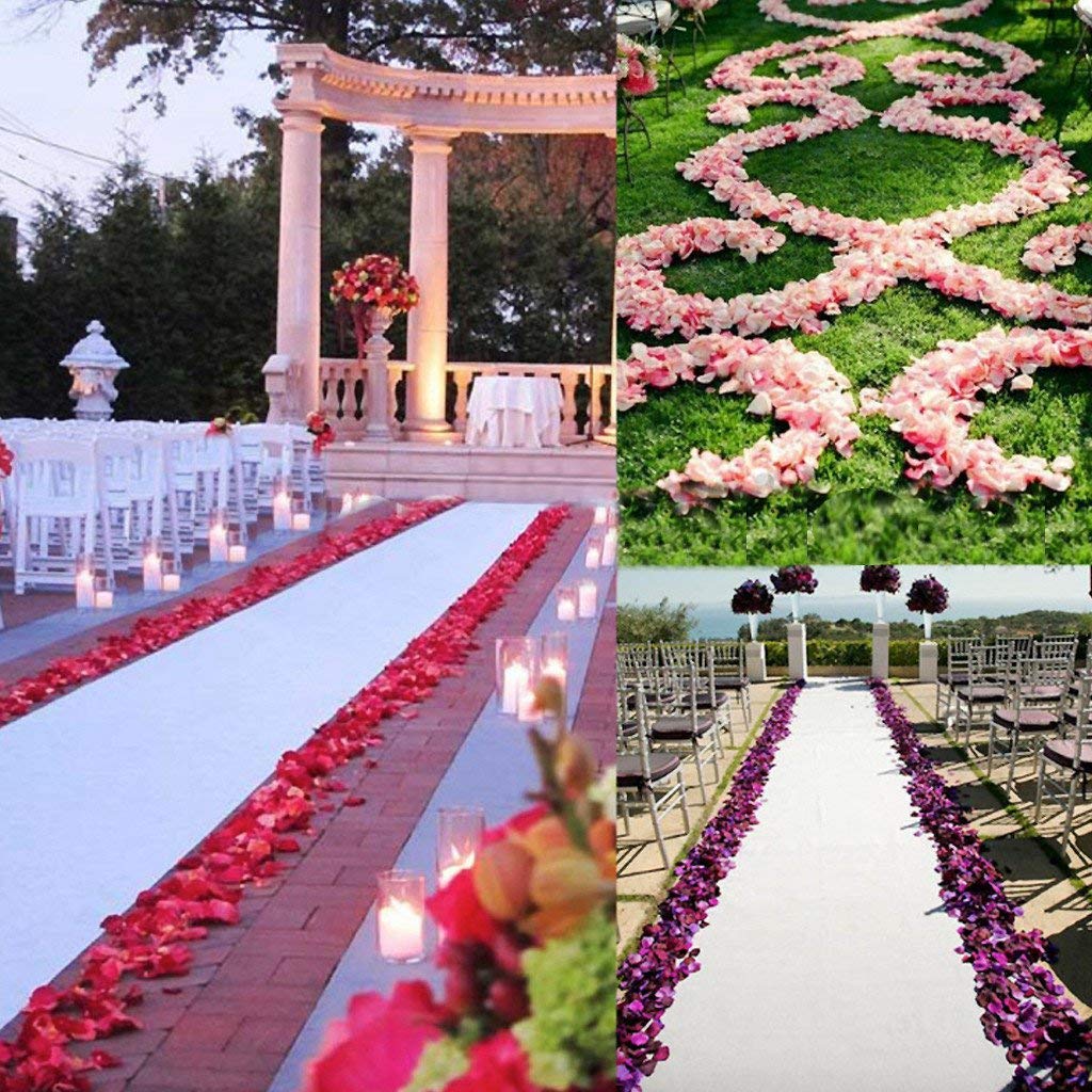 1200 PCS Silk Rose Petals - Realistic Pink Gradient Artificial Flowers for Wedding Decorations, Bridal Shower, Aisle Scatter & Romantic Party Decor