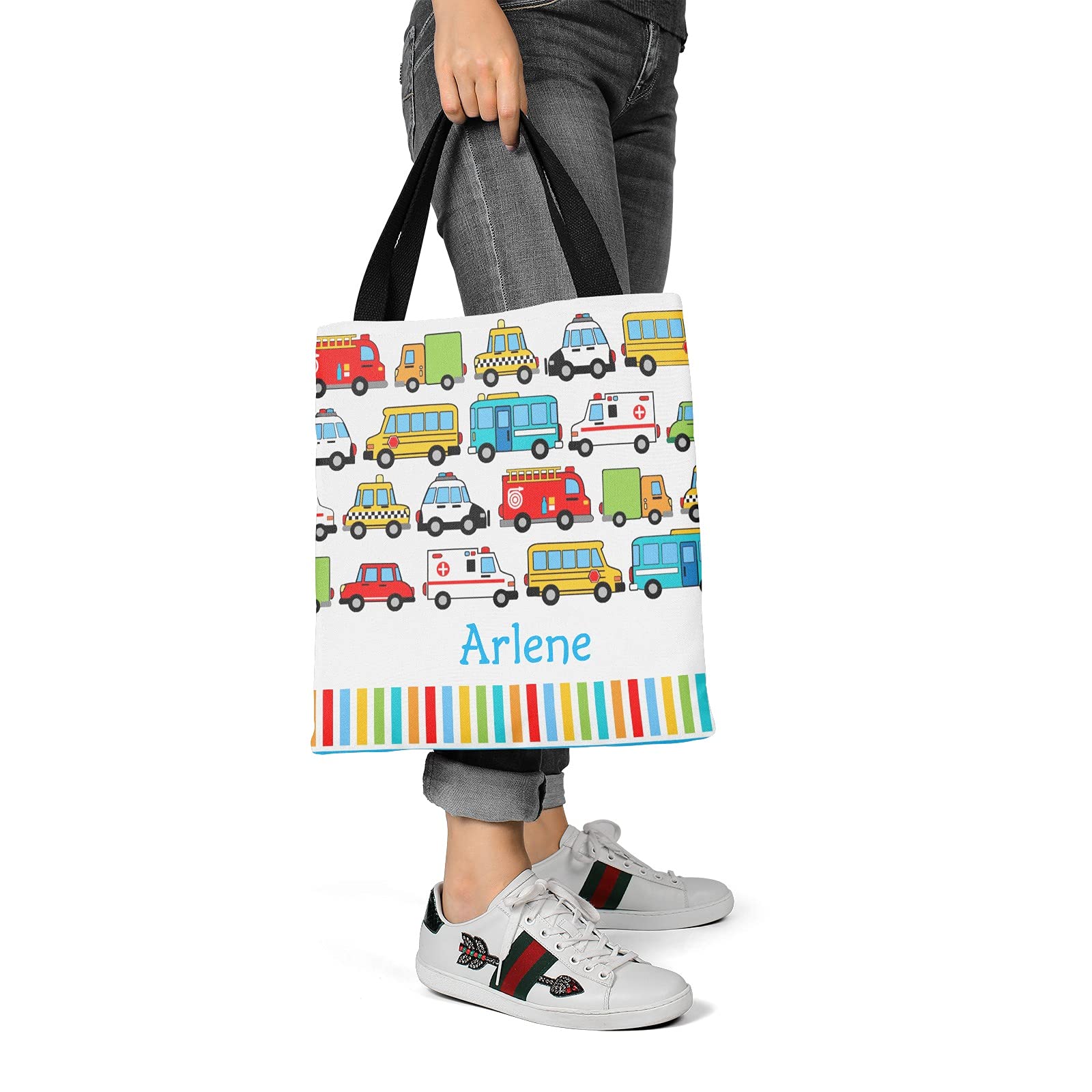 Custom Personalized Canvas Tote Bags for Women & Kids - Eco-Friendly Reusable Shopping Bags for Groceries, Beach, Travel & Daily Use