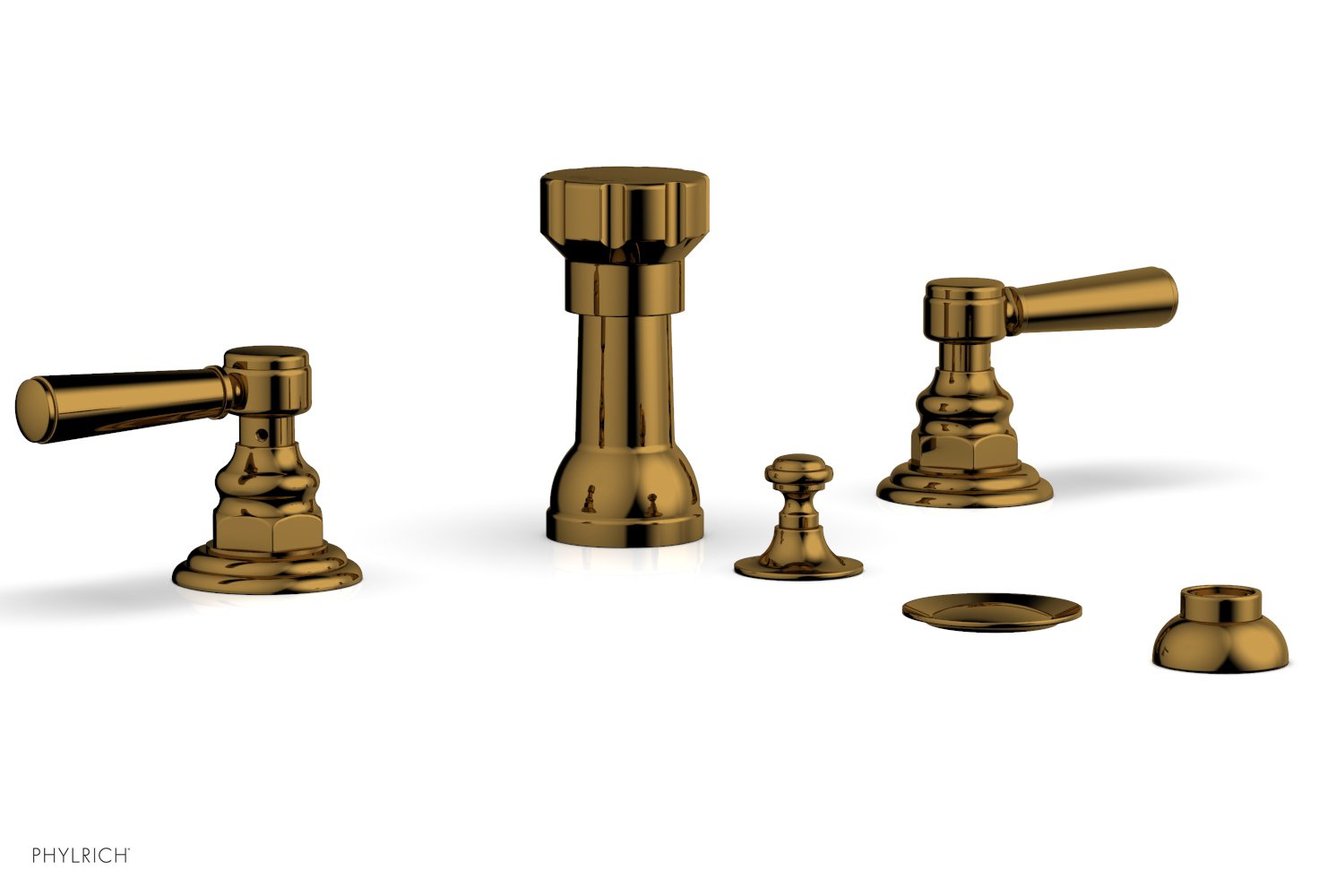 Premium HENRI 4-Hole Bidet Faucet Set with Lever Handles - Chrome Finish for Modern Bathrooms | Ideal for Bathroom Renovation & Luxury Home Upgrades