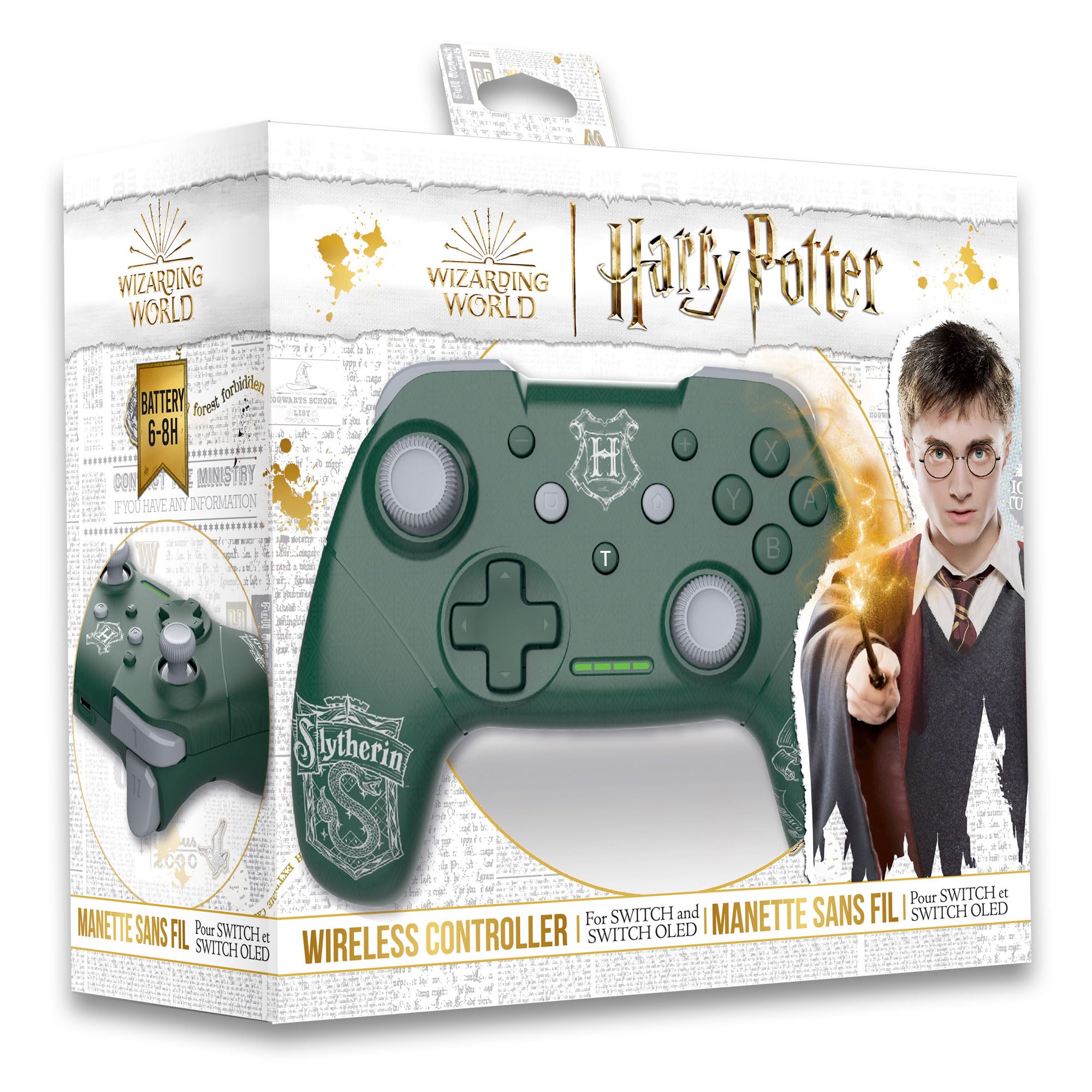 Harry Potter Slytherin Wireless PS4 Controller - Officially Licensed Gaming Pad for PlayStation 4 - Perfect for Gaming, Streaming & Movie Nights - Great Gift for Potter Fans & Gamers