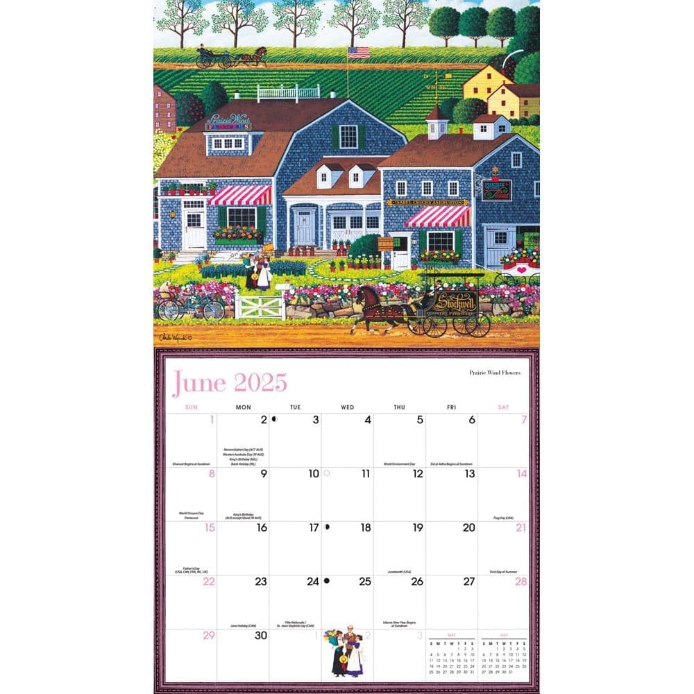 Wysocki Americana Deluxe 2025 Wall Calendar | Vintage Country Scenes | Perfect for Home, Office & Gift Giving