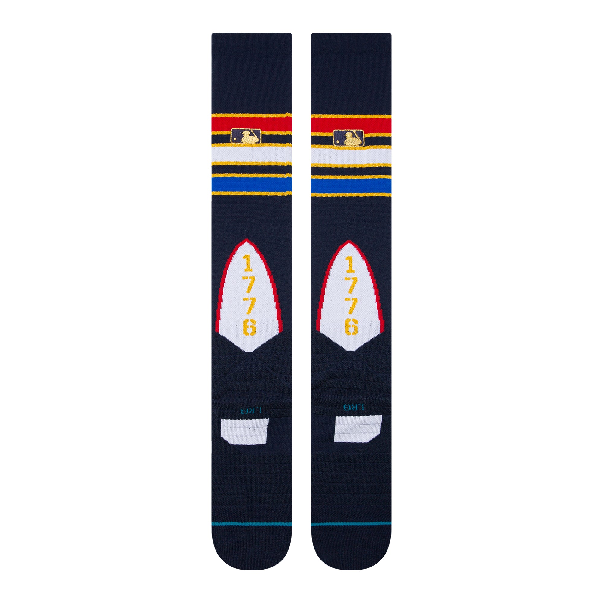 Stance 2024 MLB 4th of July Over-The-Calf Baseball Socks - Patriotic Team Socks for Baseball Games & Independence Day Celebrations