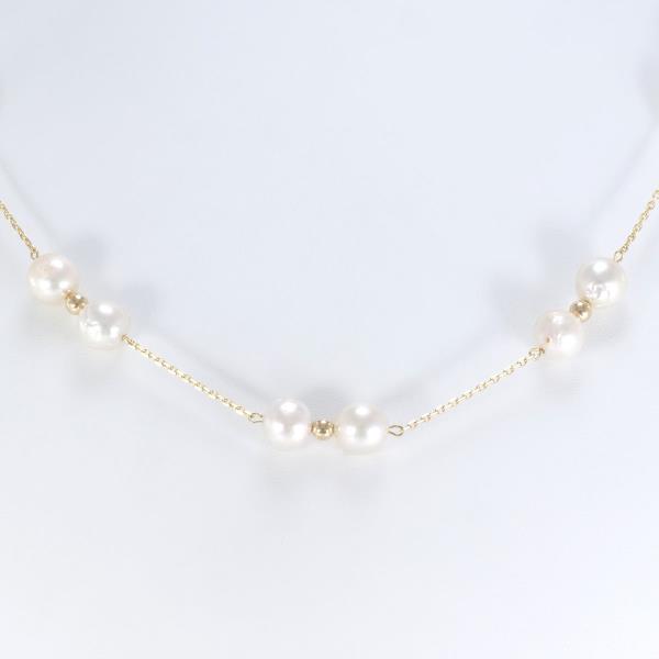 18K Yellow Gold Pearl Necklace for Women - Elegant Cultured Pearl Jewelry Gift for Birthday, Anniversary & Special Occasions