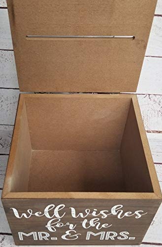 Wedding Advice Box - Rustic Wooden Keepsake Memory Chest for Couples | Guest Book Alternative, Bridal Shower Gift & Time Capsule | Perfect for Wedding Decor, Card Storage & Special Occasions