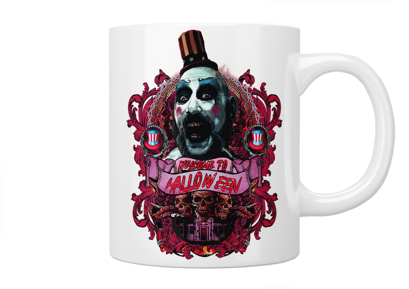 Terrifier Welcome To Halloween Coffee Mug - Horror Movie Themed Ceramic Cup for Halloween Gifts, Scary Movie Fans & Spooky Decor - Perfect for Halloween Parties, Horror Movie Nights & Coffee Lovers