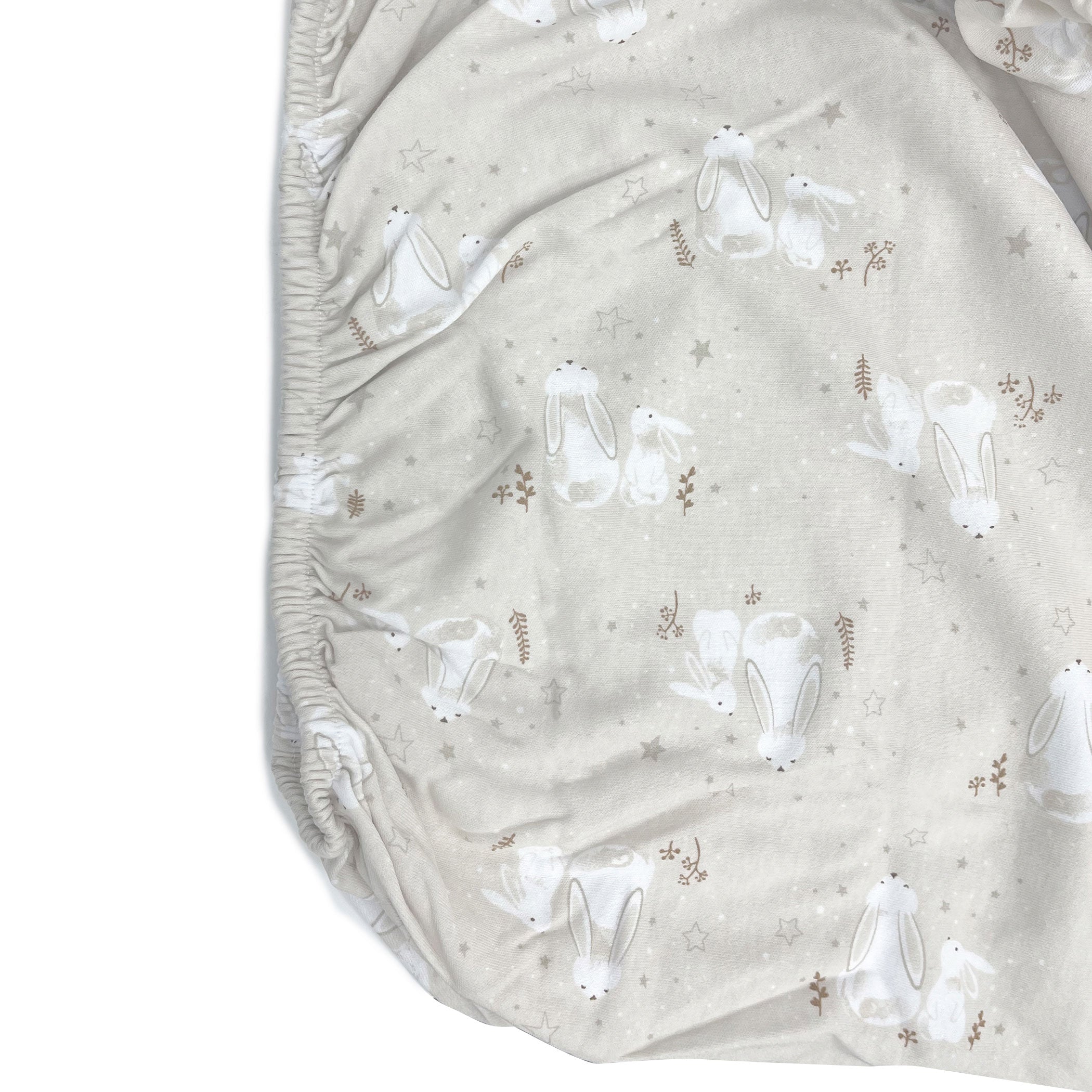 Bunny Dreams Jersey Cot Fitted Sheet - Soft Baby Crib Sheet for Nursery, Daycare & Travel - Perfect for Toddlers & Infants