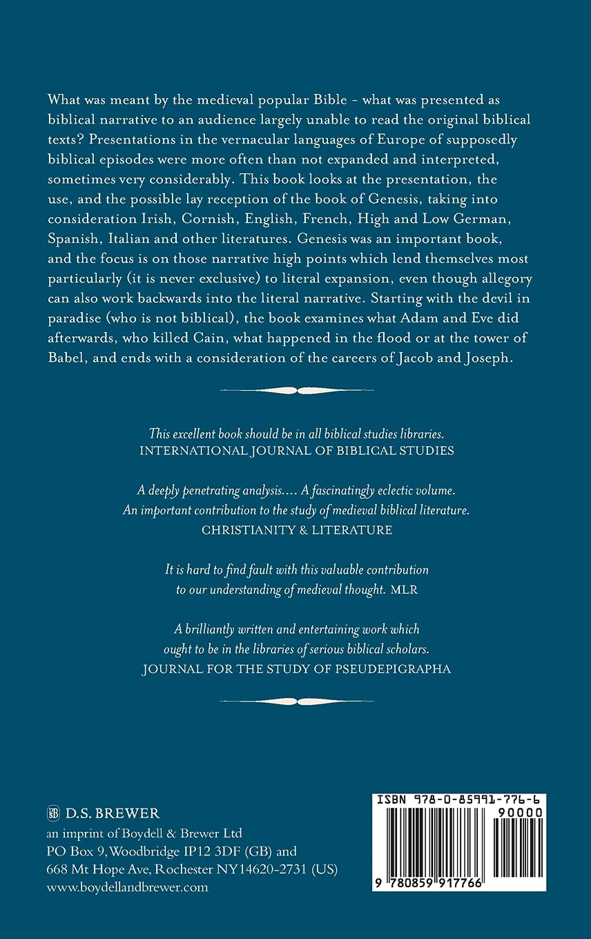 The Medieval Popular Bible: Expansions of Genesis in the Middle Ages - Historical Religious Studies & Biblical Literature for Scholars and Medieval History Enthusiasts