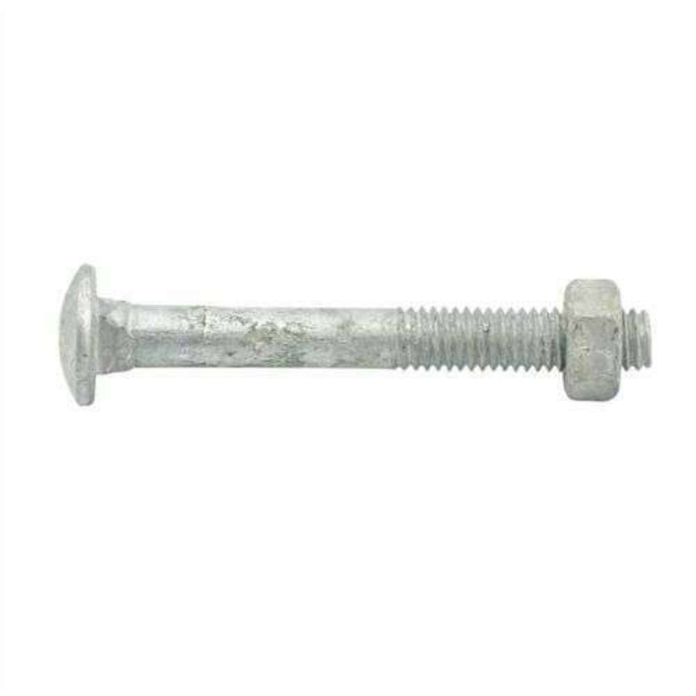 Galvanized M6 x 50mm Bolt and Nut Set - Heavy Duty Cup Head Fasteners for Construction, Automotive & DIY Projects