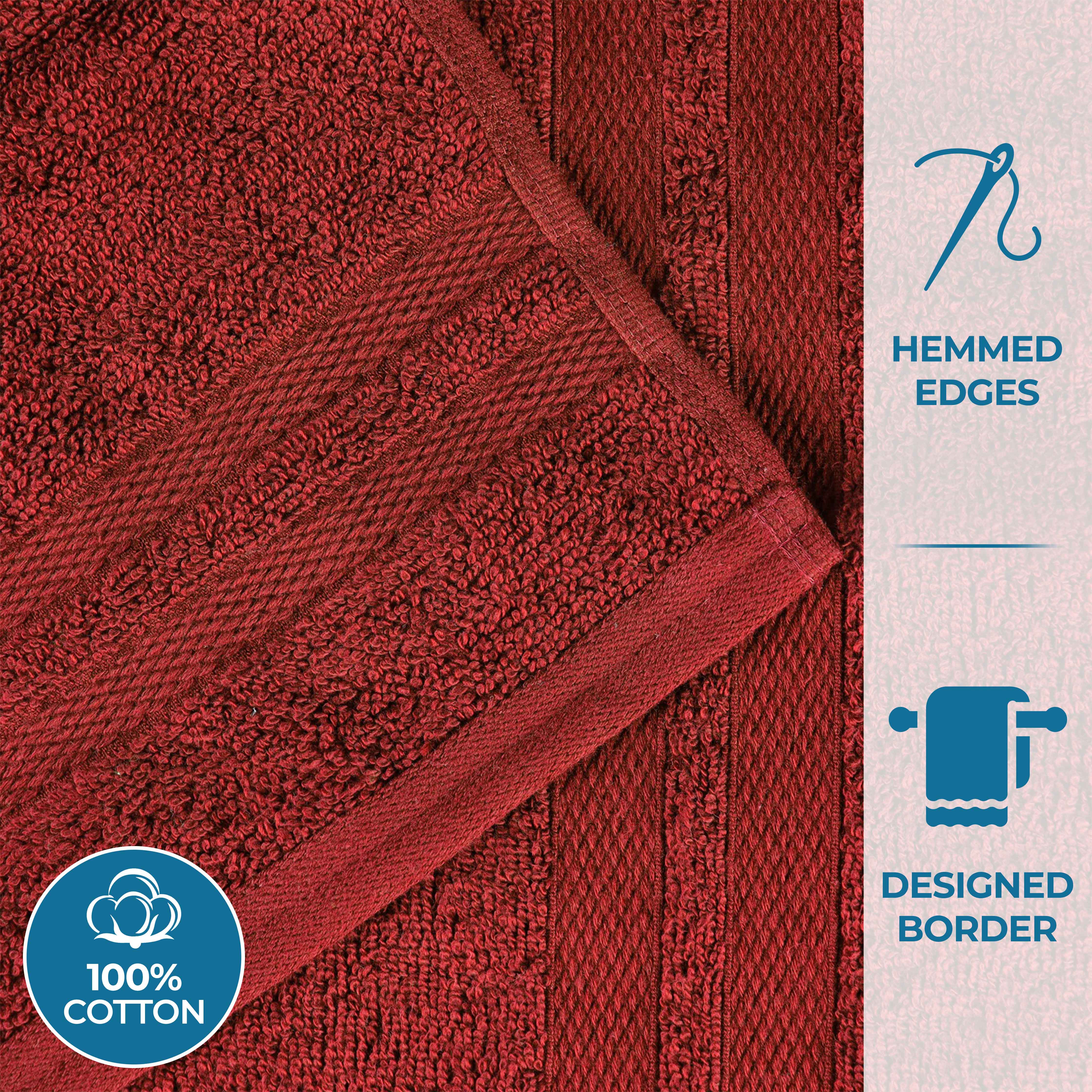 Ultra Soft Cotton Absorbent Bath Towel Set - 6 Piece Solid Color Collection for Spa, Gym & Luxury Home Use