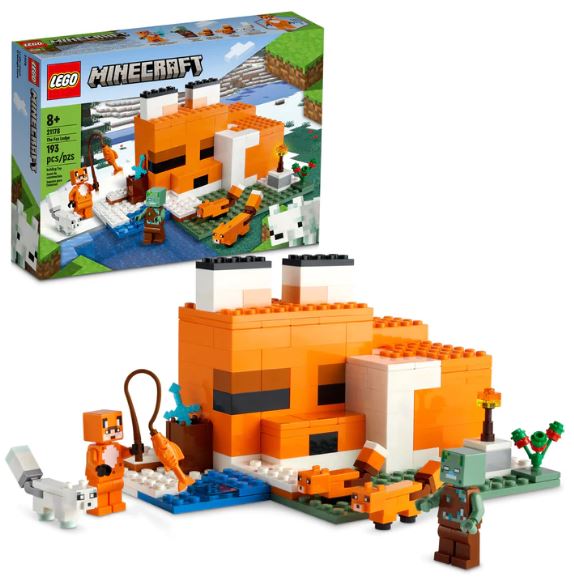 LEGO® Minecraft® The Fox Lodge Building Set - Creative Construction Toy for Kids & Adults - Perfect for Minecraft Fans, Home Decor, and Gift Giving