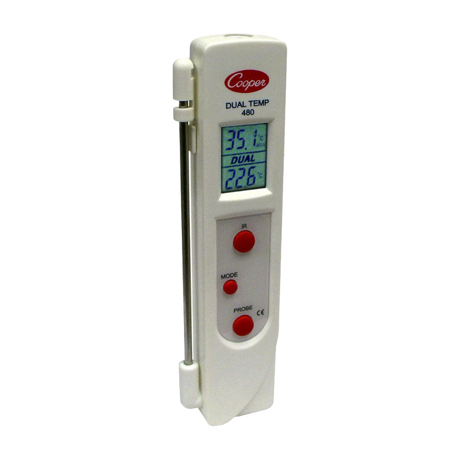 Cooper Atkins 48008 Dual Temperature Infrared & Probe Thermometer - Fast & Accurate Readings for Cooking, HVAC, Automotive & Industrial Use