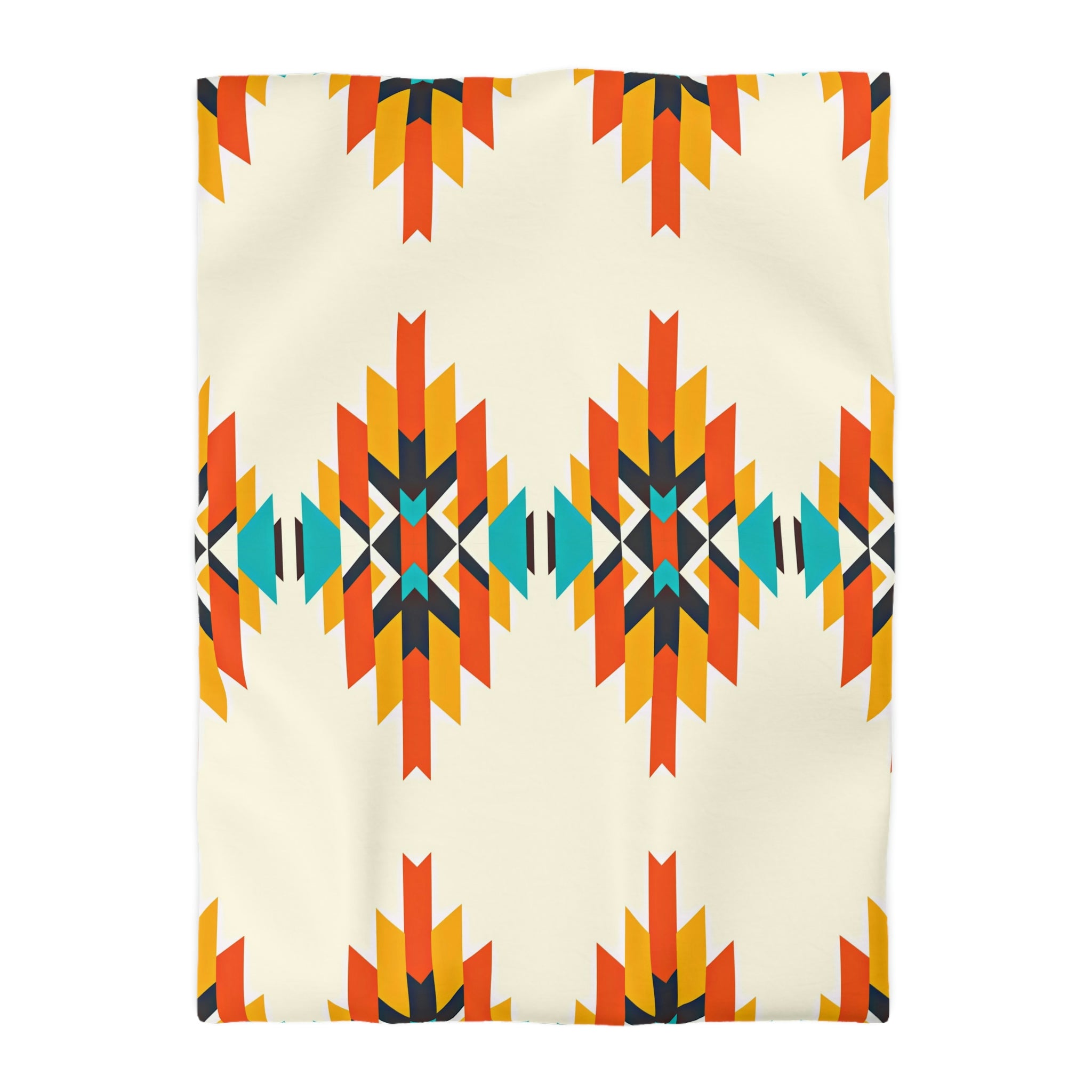 Southwestern Arrow Print Microfiber Duvet Cover Set - Soft Bedding for Queen King Bed - Boho Chic Bedroom Decor for Cozy Home & Guest Room