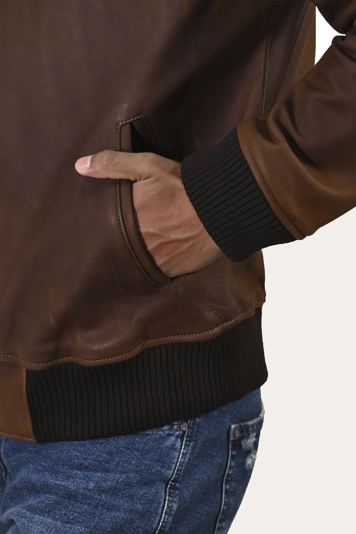 Vintage Brown Clay Bomber Jacket for Men - Stylish Lightweight Flight Jacket for Casual Wear, Street Fashion & Outdoor Adventures