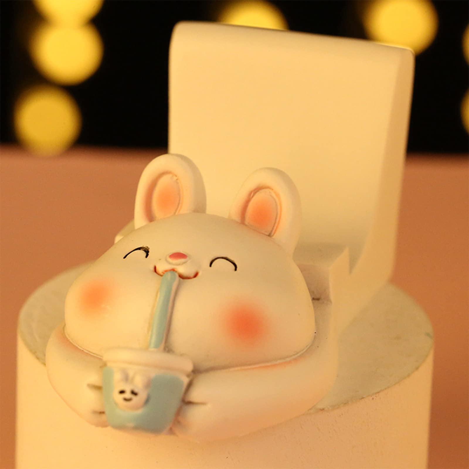 Adorable Cat Phone Stand for Desk - Cute Cartoon Animal Resin Smartphone & Tablet Holder Compatible with iPhone, Android, Samsung Galaxy - Perfect for Office, Home & Travel Use