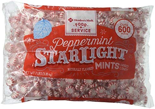 Member's Mark Peppermint Starlight Mints Hard Candy - 600 Count (Set of 4) | Bulk Holiday Candy for Parties, Office Treats & Christmas Stocking Stuffers