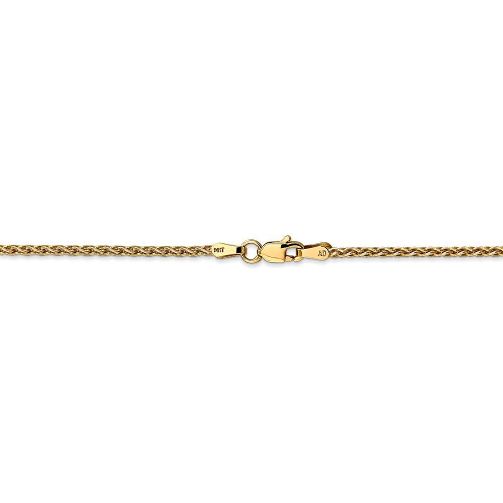 14k Yellow Gold Parisian Wheat Chain Necklace for Women
