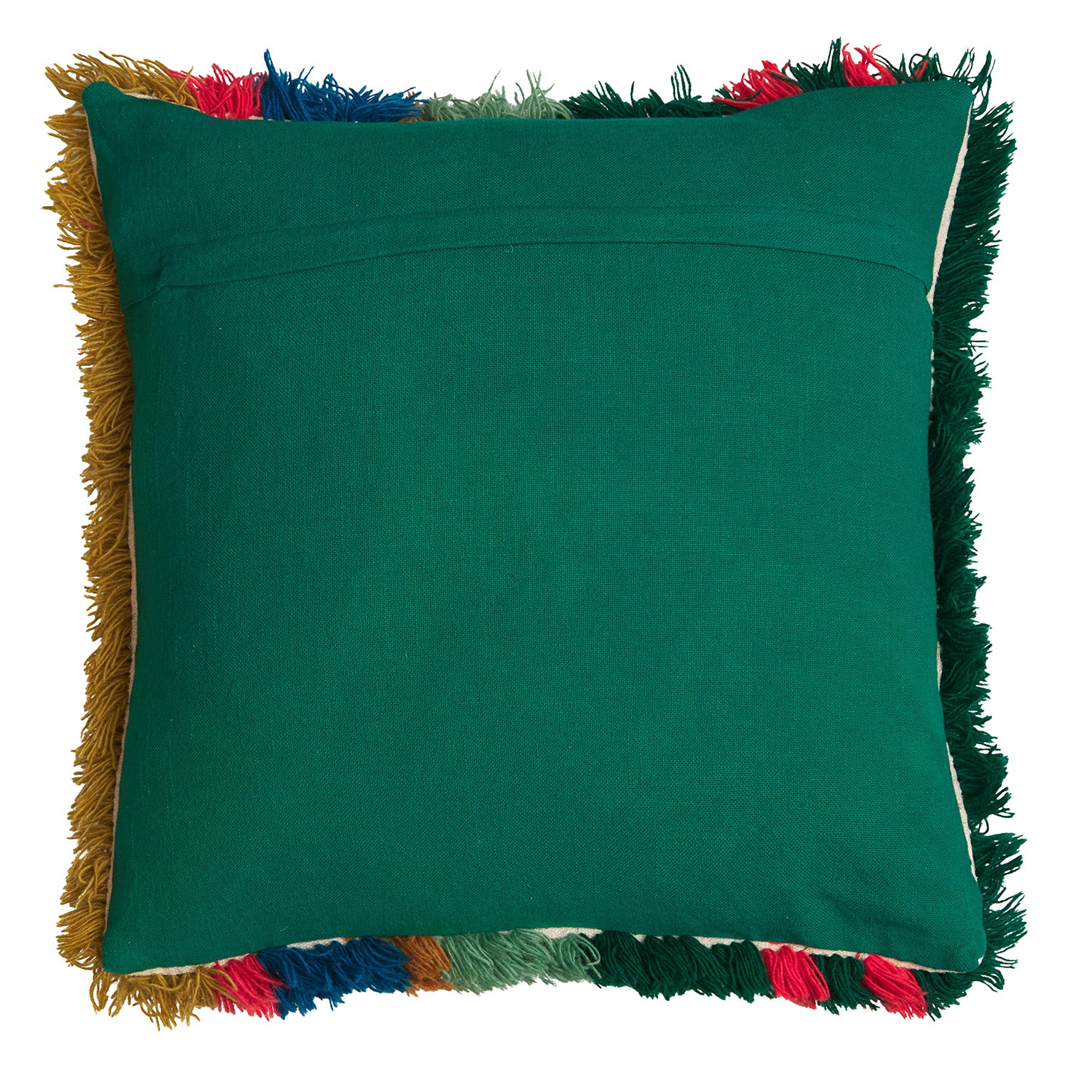 Henri Shag Cushion - Soft Fluffy Throw Pillow for Sofa & Bed - Forest Green Decorative Pillow Cover - Perfect for Living Room, Bedroom & Home Decor