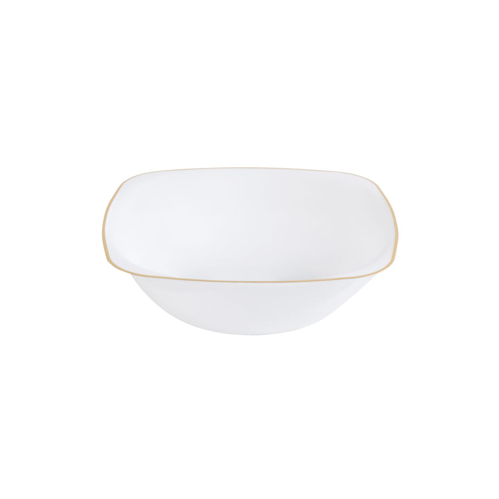 Premium 6 oz White & Gold Plastic Dessert Bowls - 10 Pack Organic Eco-Friendly Party Serving Dishes | Perfect for Ice Cream, Pudding, Fruit Salads at Birthday Parties, Baby Showers & Wedding Receptions