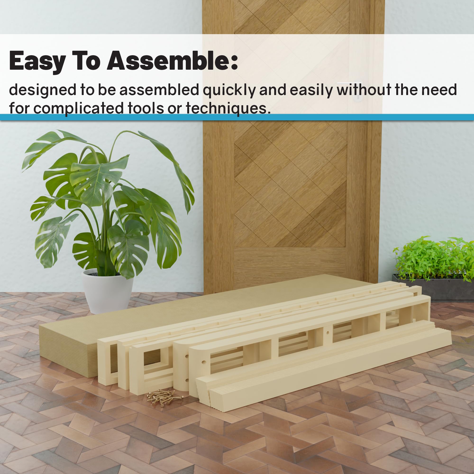 Greaton 8-Inch Sturdy Box Spring for Queen Mattress Support - Durable Natural Wood Foundation, Easy to Assemble, White | Bed Frame Support for Enhanced Comfort & Back Pain Relief
