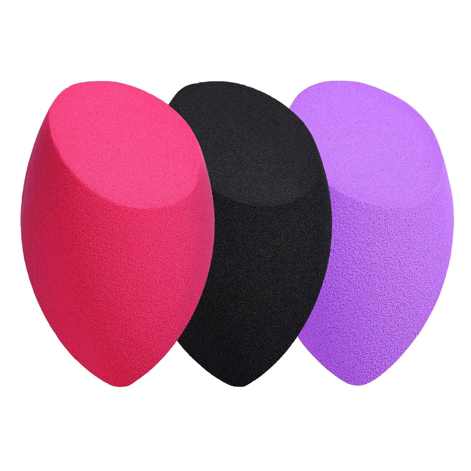 NEEL HOUSE Makeup Sponges - 3 Pack Beauty Blender for Foundation & Concealer, Soft Latex-Free Makeup Sponge Puff (Colors May Vary) - Perfect for Liquid, Cream & Powder Makeup Application