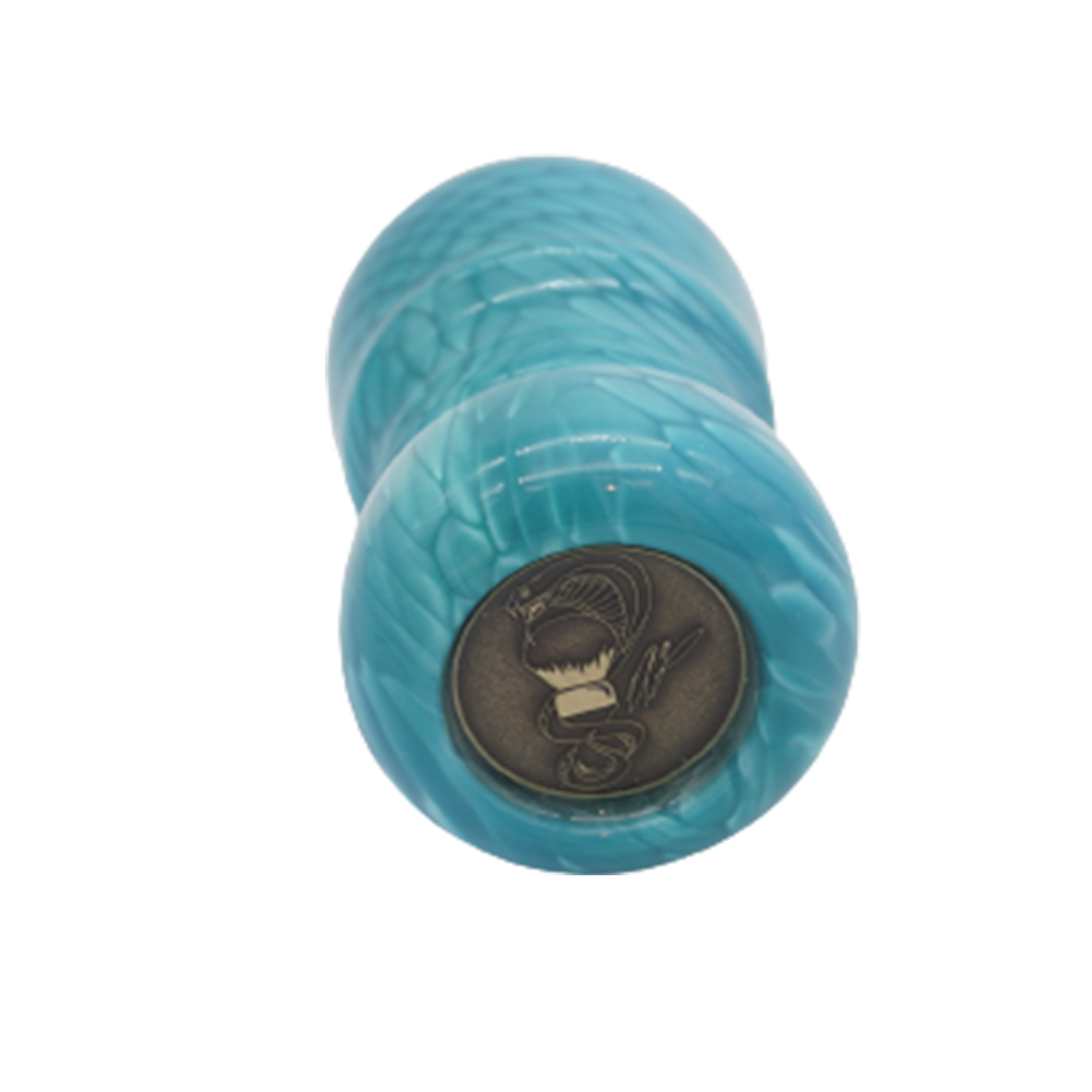Premium Blue Snakeskin Handcrafted Shaving Brush Handle - Fits 24mm & 26mm Knots - Perfect for Wet Shaving, Grooming Kits & Luxury Bathroom Accessories
