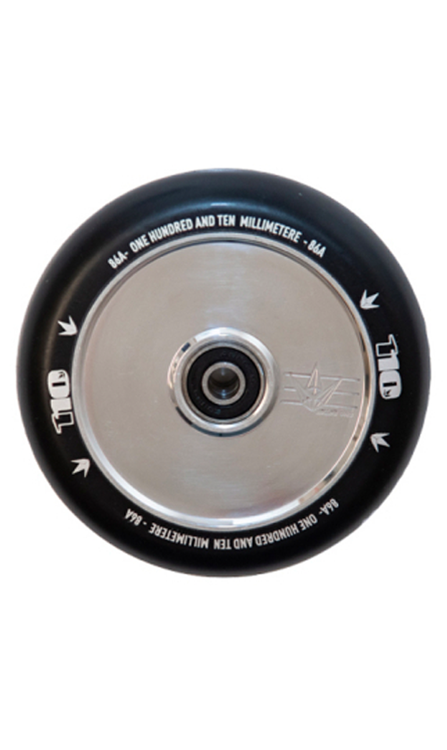 Envy Hollow Core Scooter Wheels 110mm - Polished Aluminum Alloy Wheels for Smooth Riding - Perfect for Street, Park & Freestyle Scooter Tricks