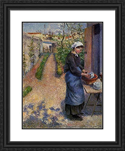 Black Ornate Wood Frame with Double Matting