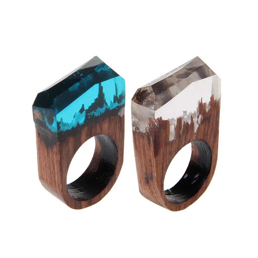 Handmade Wood Resin Ring with Secret Forest Scenery Inside - Unique Nature Inspired Jewelry for Women - Perfect for Gifts, Weddings & Boho Fashion