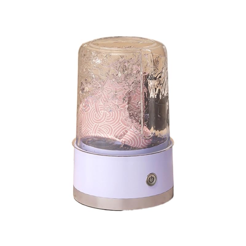 Portable Mini Washing Machine for Underwear & Socks - 33.8oz Compact Washer with Drain-Free Design, Ideal for Home, Dorm & Travel - Purple (Perfect for Small Laundry, Camping & RV Use)