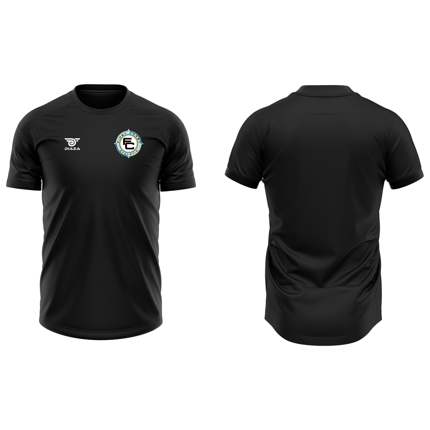 First Coast Athletic Dri-Fit Performance Shirt - Moisture Wicking Workout Tee for Men & Women - Gym, Running, Yoga & Outdoor Sports - Black