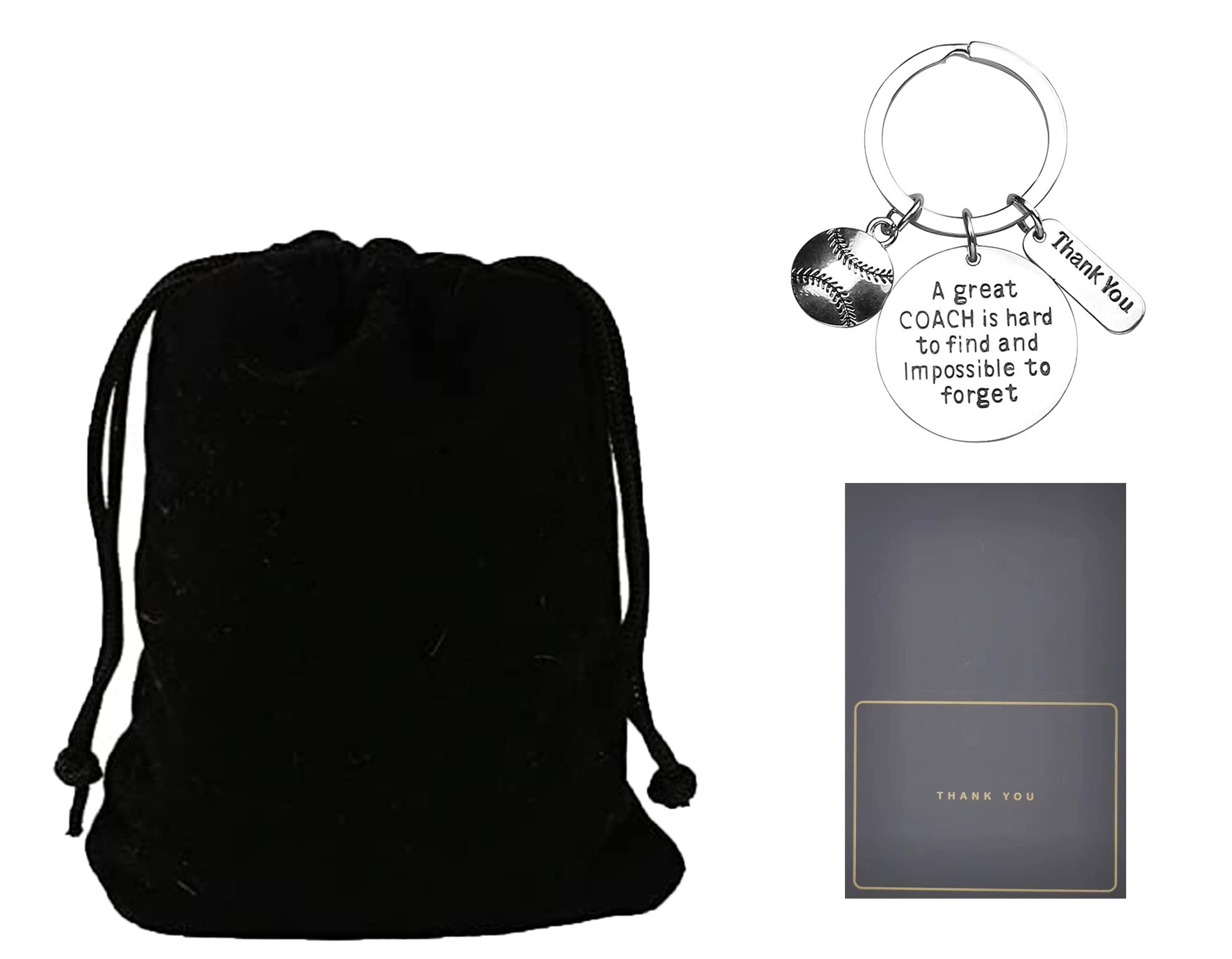 3/6 Pcs Thank You Keychain for Coaches - Best Appreciation Gifts for Baseball, Football & Soccer Coaches - Silver Key Chain with Gift Packaging (1.18x1.18 Inch) - Perfect for End of Season Awards, Teacher Appreciation & Retirement Gifts