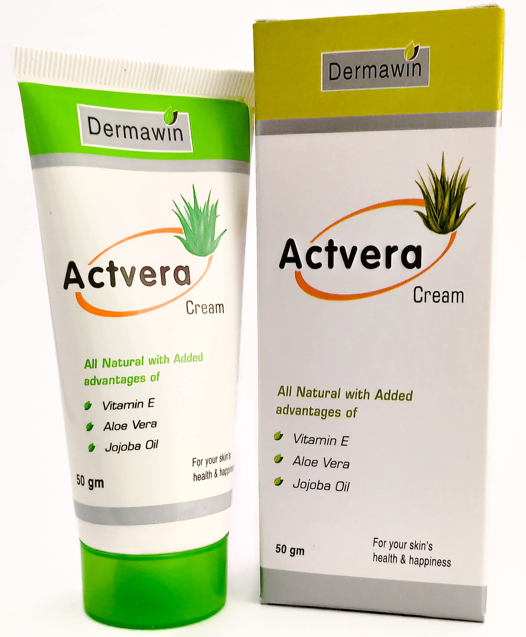 Actvera Aloe Vera Cream with Vitamin E & Jojoba Oil - Moisturizing Skin Care for Dry, Sensitive Skin - Perfect for Daily Hydration & After Sun Care