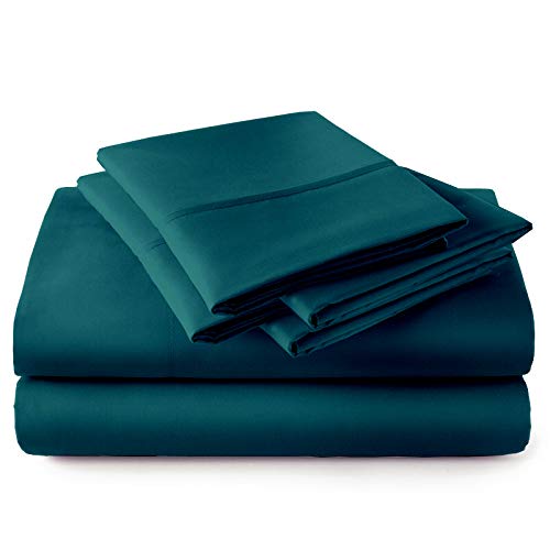 6-Piece RV-King Egyptian Cotton Sheet Set - 100% Long Staple Giza Cotton, Breathable Sateen Weave, 15