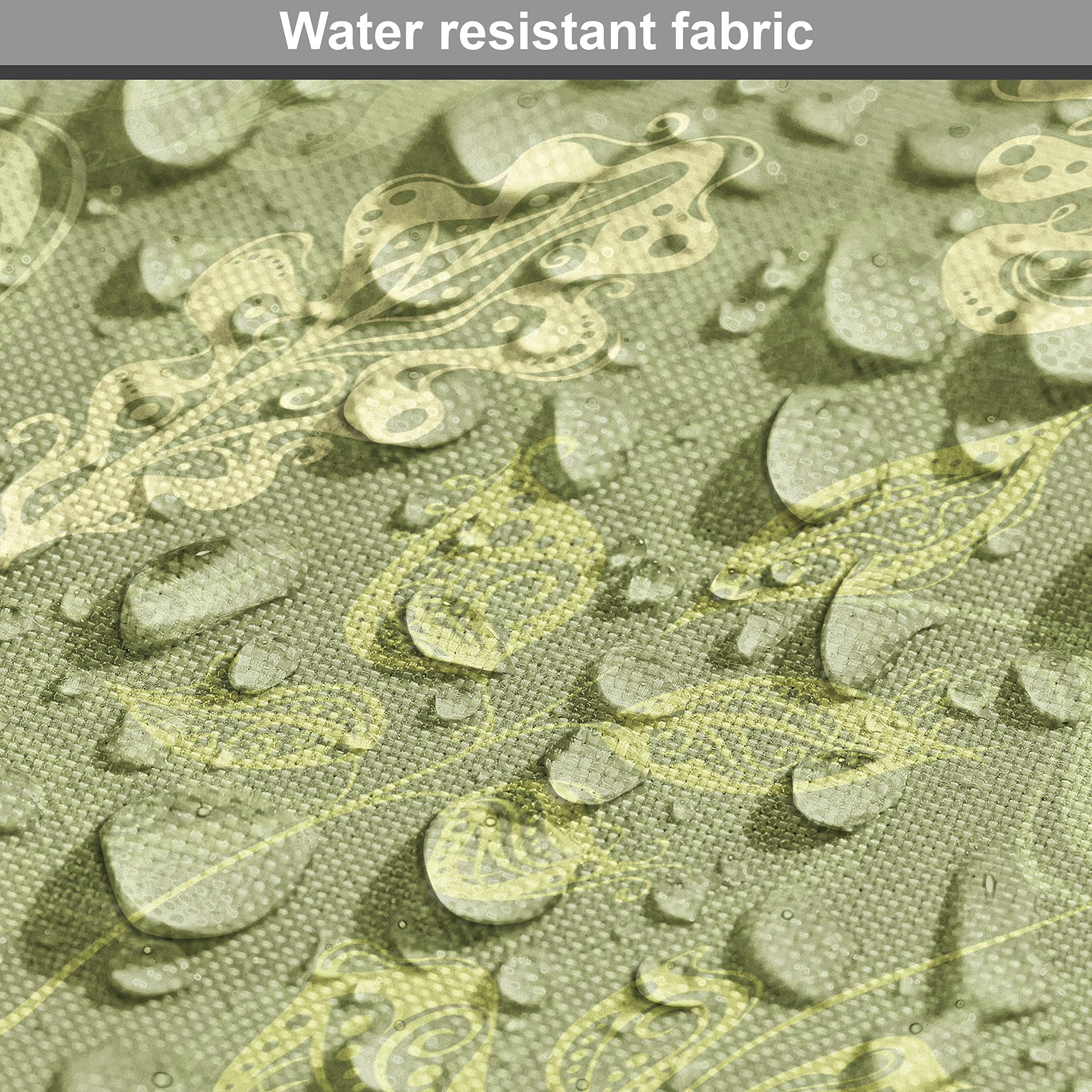 Ambesonne Green Olive Leaf Fabric by The Yard - 10 Yards of Decorative Upholstery Material for Sofas, Curtains & Home Decor | Eco-Friendly Plant Pattern Textile for Living Room, Bedroom & DIY Crafts