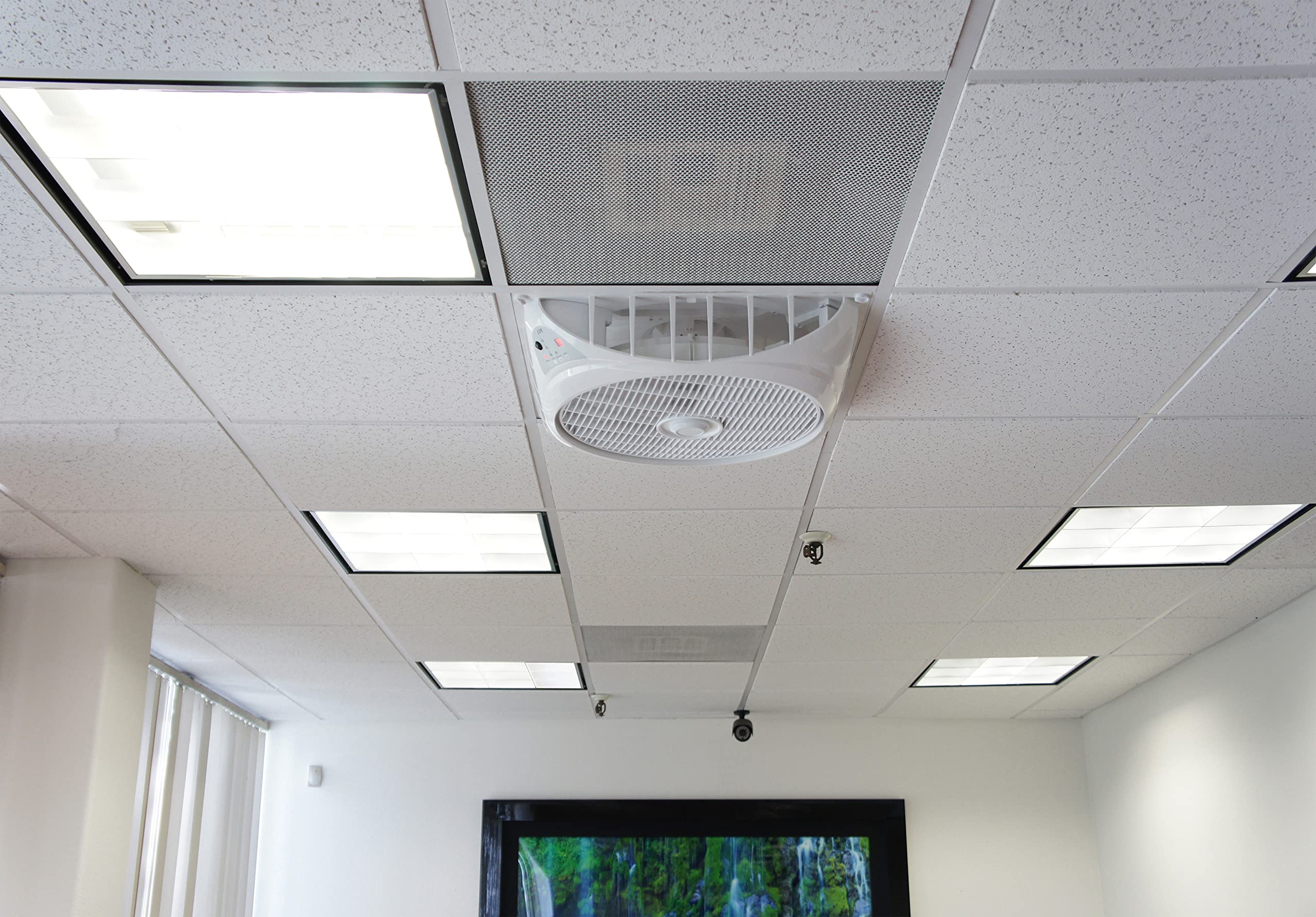 SPT SF-1691CB: 16 Inch White DC Motor Drop Ceiling Fan with Remote Control - Perfect for Bedrooms, Kitchens, and Small Spaces